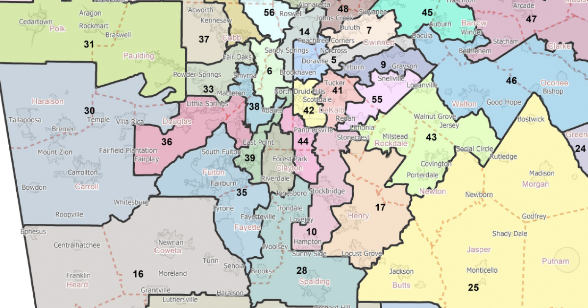 A Challenge To Legislative Maps Renumbering Districts Is Not Enough Aclu Of Georgia 1577