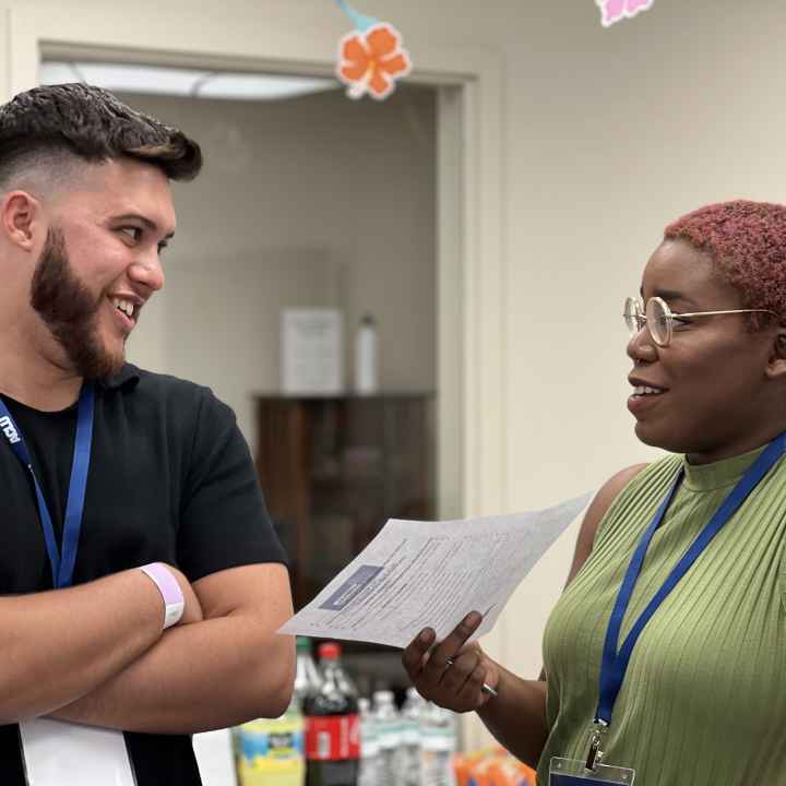 SLIP participant and Nneka at the ACLU of Georgia offices
